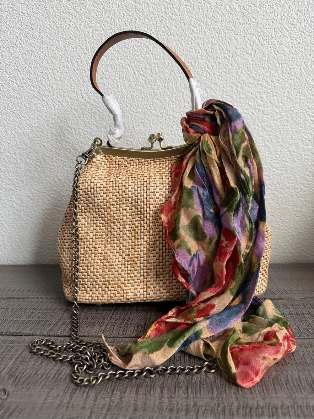 Patricia Nash Laureana Crossbody with Multicolor Floral Scarf NWT
